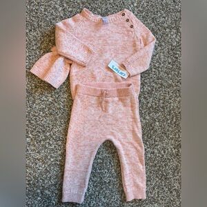 NWT Carter's Pink Knit Baby Set